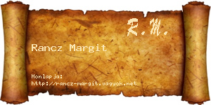 Rancz Margit névjegykártya